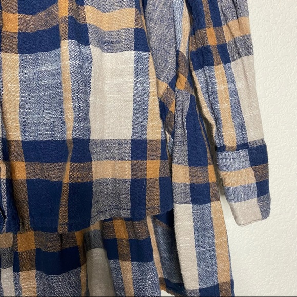 Free People Preppy in Plaid Ruffled Button Down - Picture 5 of 10